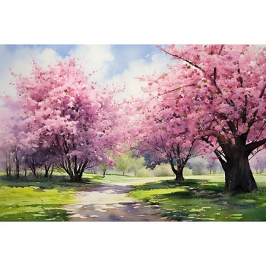 Cherry Blossom Watercolour Canvas